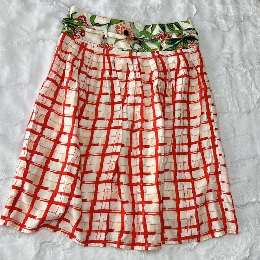 ANTHROPOLOGIE ~ MAEVE ~ RED & WHITE COUNTRY FAIR SKIRT ~ SIZE 6 - Picture 8 of 12
